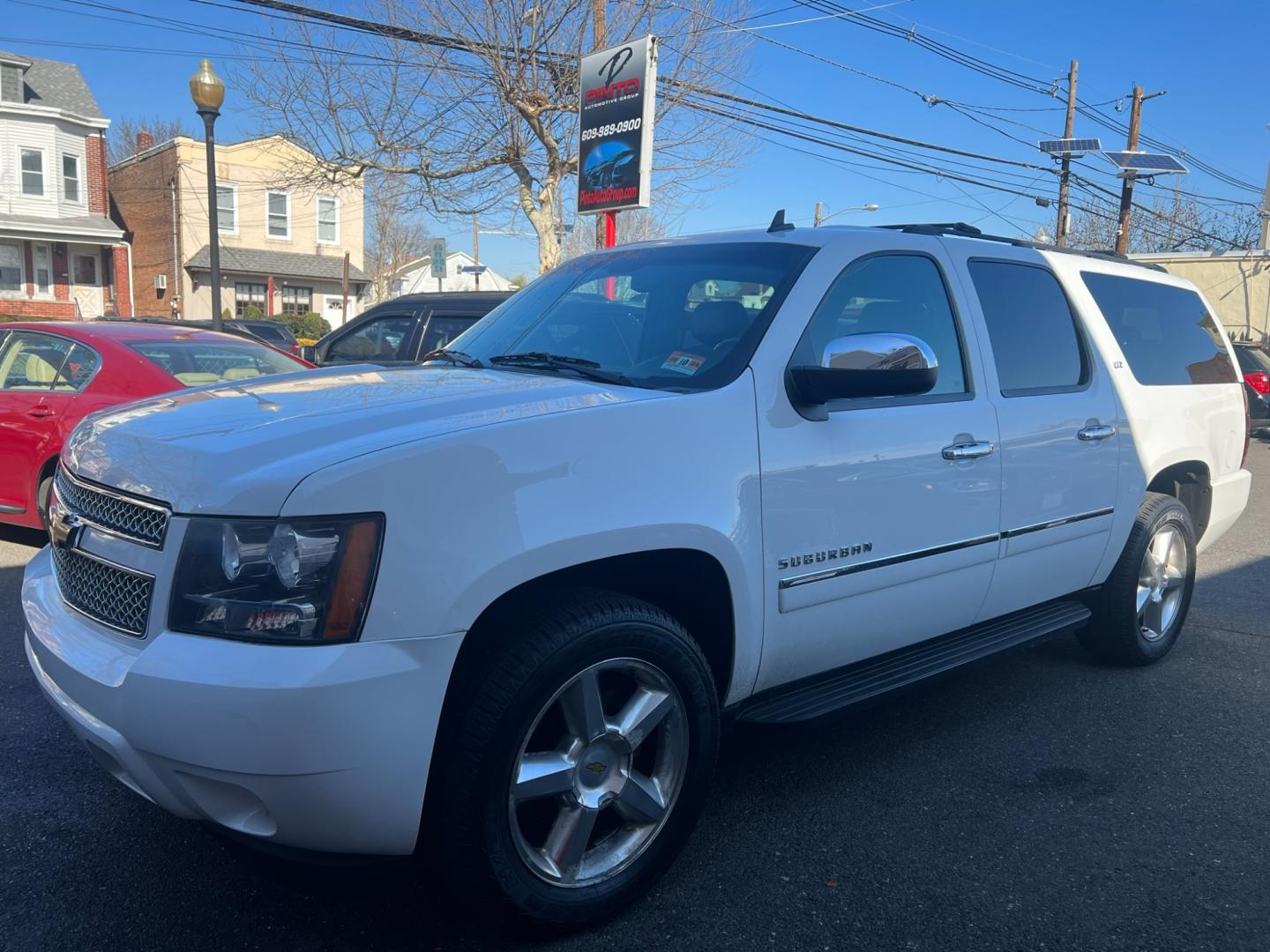 2014 White /Black Leather Chevrolet Suburban LTZ 1500 4WD (1GNSKKE77ER) with an 5.3L V8 OHV 16V FFV engine, 6 SPEED AUTOMATIC transmission, located at 1018 Brunswick Ave, Trenton, NJ, 08638, (609) 989-0900, 40.240086, -74.748085 - Photo#6